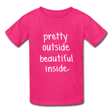 Load image into Gallery viewer, Beautiful Inside Youth T-Shirt - fuchsia
