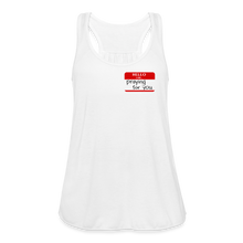 Load image into Gallery viewer, HELLO I AM praying for you Women’s Flowy Tank Top by Bella - white
