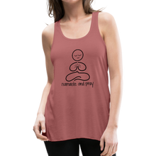 Load image into Gallery viewer, Namaste And Pray Women's Flowy Tank Top by Bella - mauve
