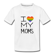 Load image into Gallery viewer, I Love My Moms Rainbow Pride Kid’s Premium Organic T-Shirt - white
