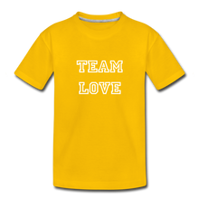 Load image into Gallery viewer, TEAM LOVE Kids' Customizable Premium Tee - sun yellow
