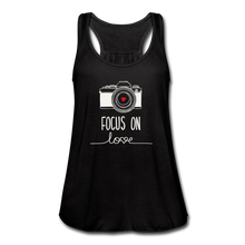 Load image into Gallery viewer, !NEW! Focus On Love Women's Flowy Tank - black
